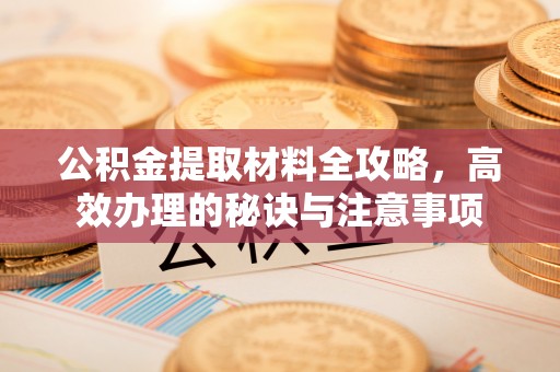 翠屏公积金提取材料全攻略，高效办理的秘诀与注意事项