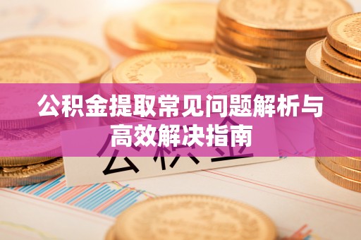 翠屏公积金提取常见问题解析与高效解决指南