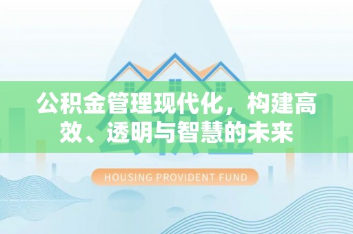 翠屏公积金管理现代化，构建高效、透明与智慧的未来