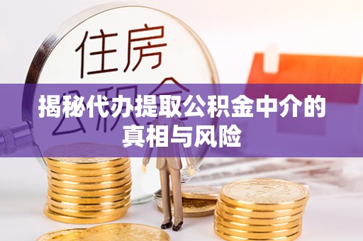翠屏揭秘代办提取公积金中介的真相与风险