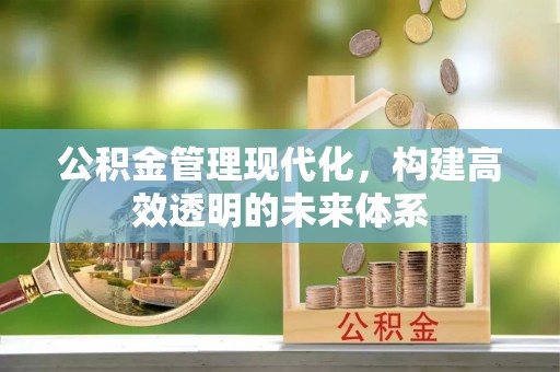 翠屏公积金管理现代化，构建高效透明的未来体系