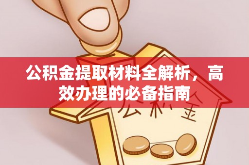 翠屏公积金提取材料全解析，高效办理的必备指南