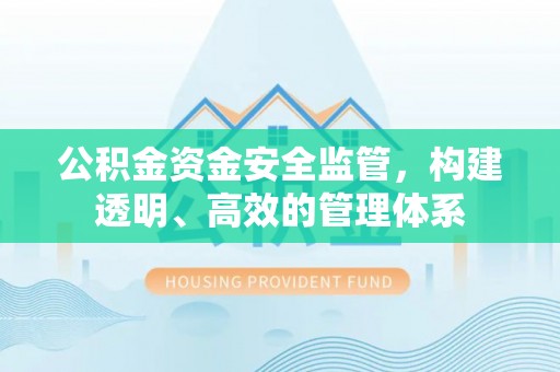 翠屏公积金资金安全监管，构建透明、高效的管理体系